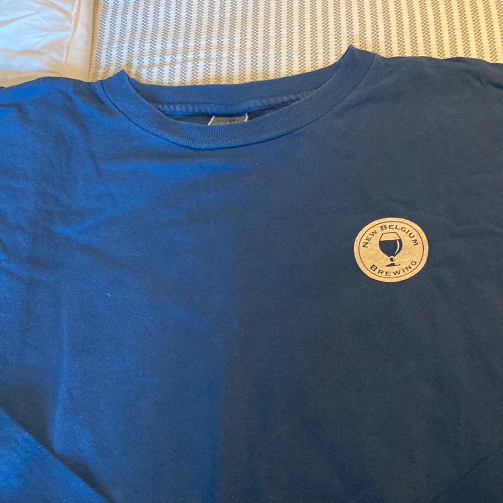 New Belgium Brewing Long-sleeve t-shirt XXL Blue Winderful 100% cotton